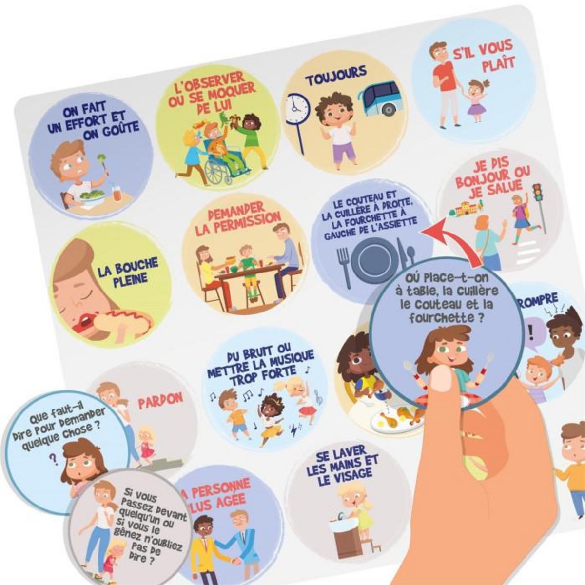 Paris Prix Jeu 30 Cartes Enfant  Manières  18cm Multicolore