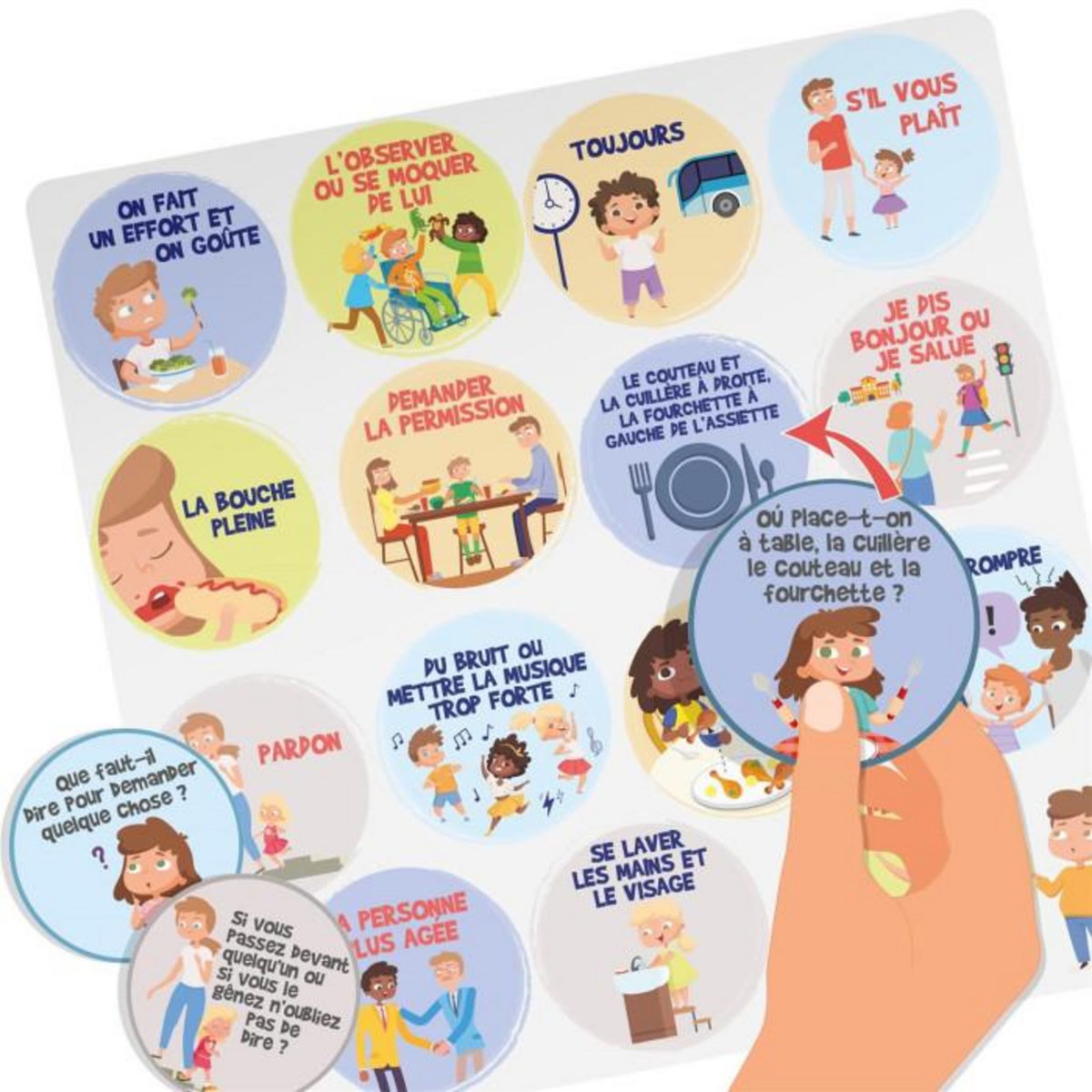 Paris Prix Jeu 30 Cartes Enfant  Manières  18cm Multicolore