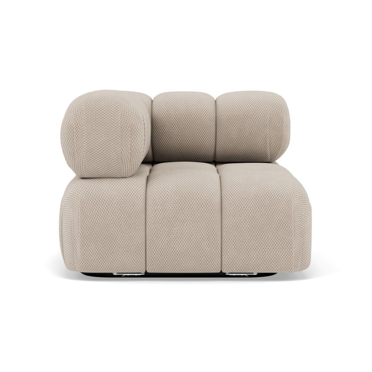 LISA DESIGN Ruby - module d'assise d'angle gauche en velours texturé