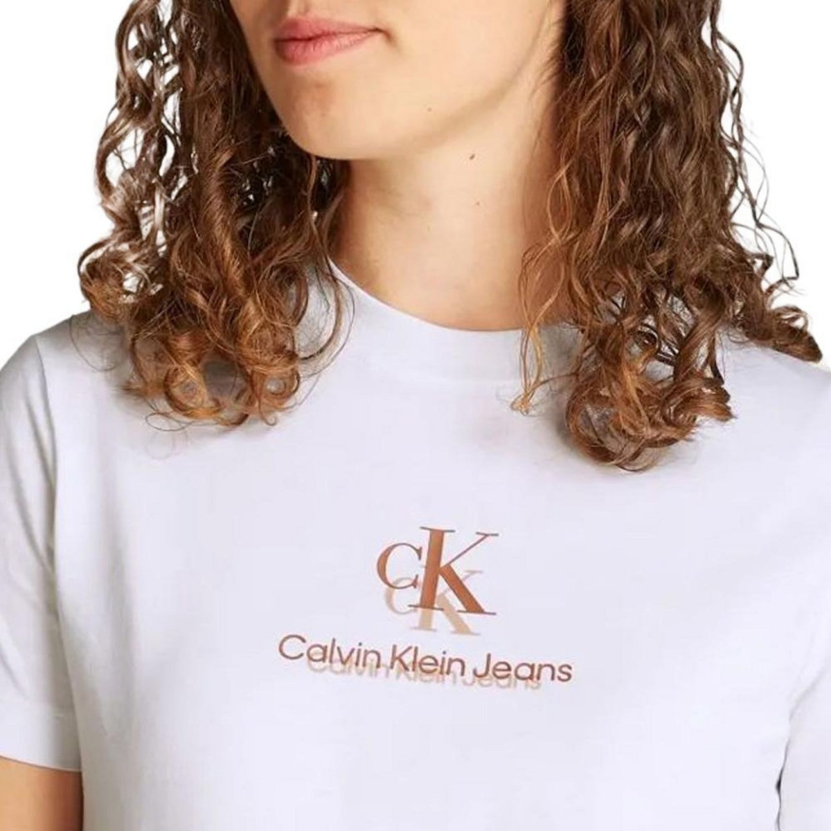 CALVIN KLEIN JEANS T-Shirt Blanc Femme Calvin Klein Jeans Shadow