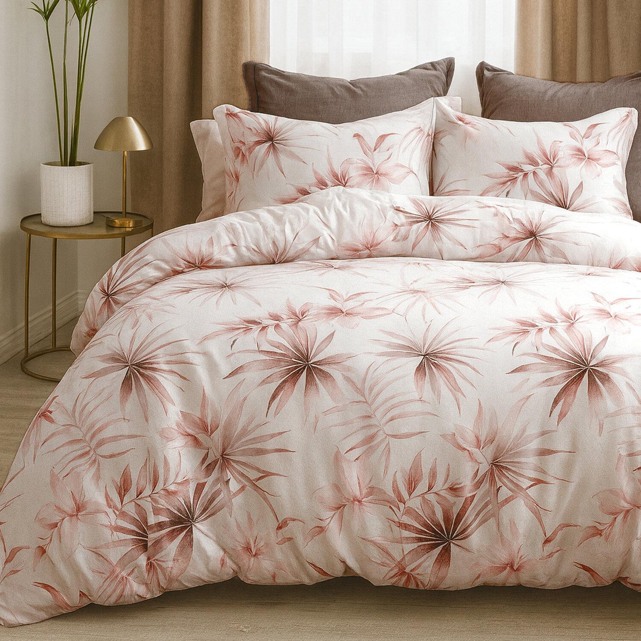 Voir la diapositive 2 : Home collection Parure housse de couette en polycoton Lysandre