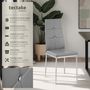 Voir la diapositive 2 : tectake Ensemble de chaises de salle à manger rembourré avec revêtement aspect cuir gris Lot de 8