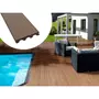 Habitat et Jardin Pack 10 m² - Lames de terrasse composite pleines - Marron
