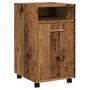 Voir la diapositive 2 : VIDAXL Armoire avec roues vieux bois 33x38x60 cm bois d'ingenierie
