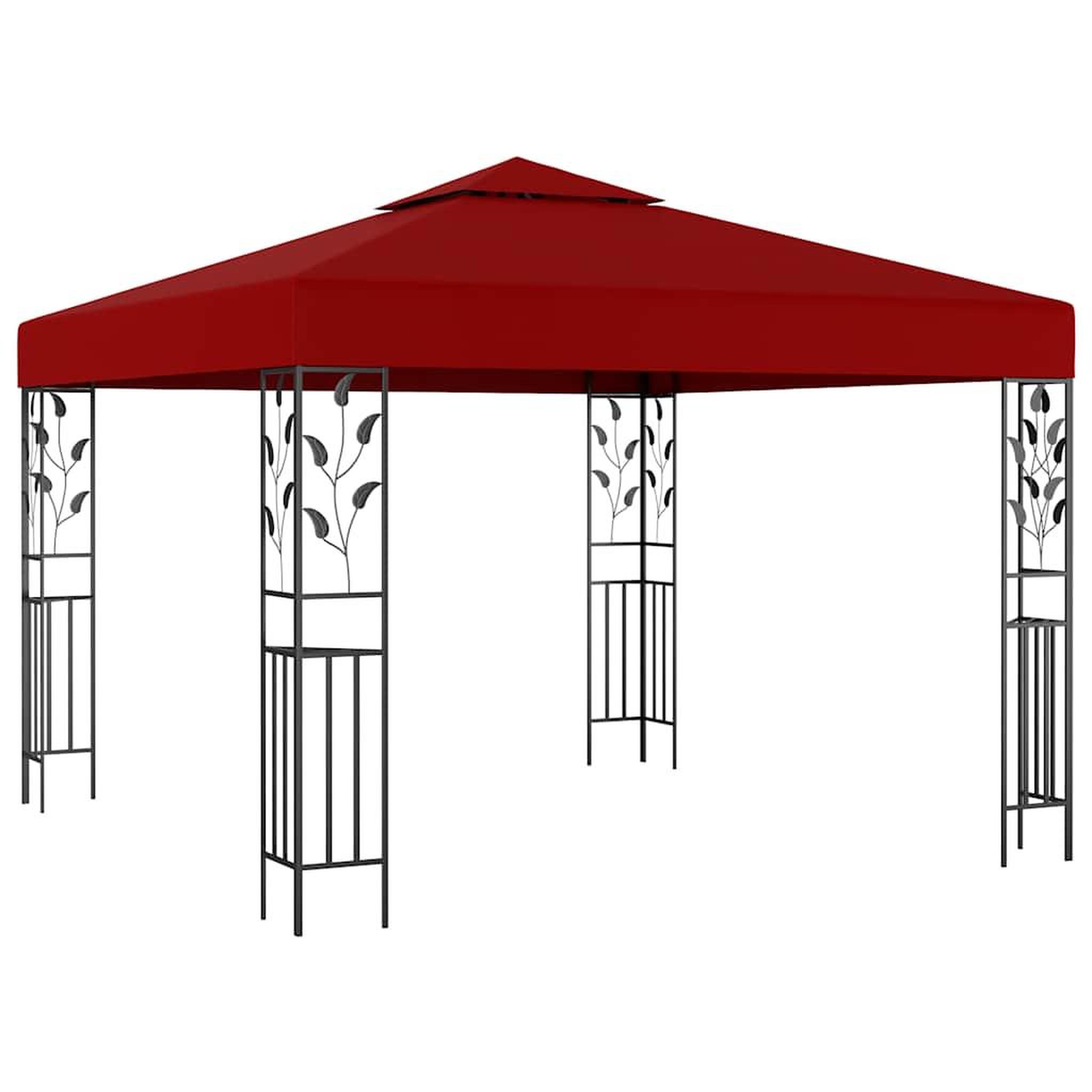 Voir la diapositive 3 : VIDAXL Tonnelle avec guirlande lumineuse a LED 3x3 m Bordeaux