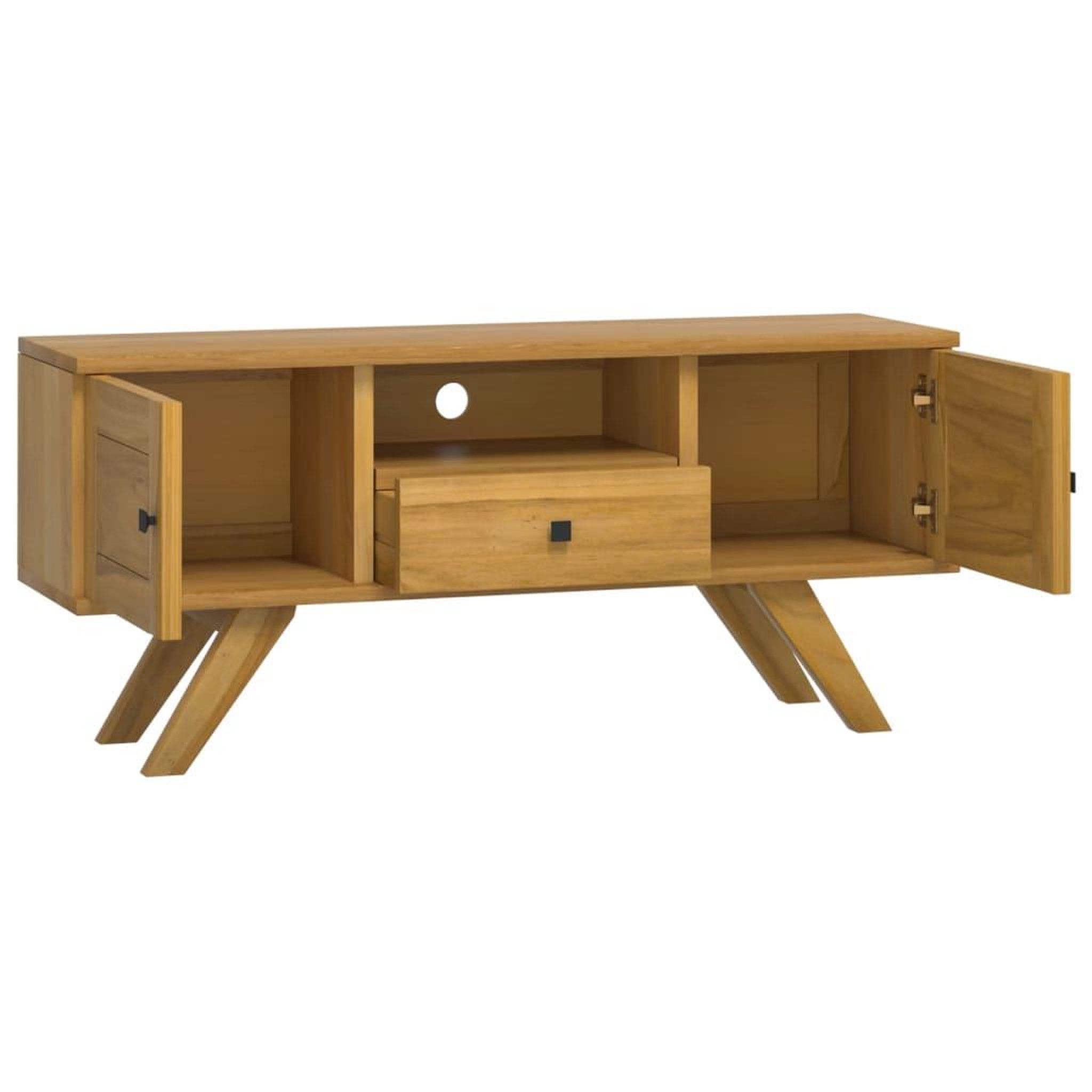 Voir la diapositive 4 : VIDAXL Meuble tv 110x30x35 cm bois de teck solide
