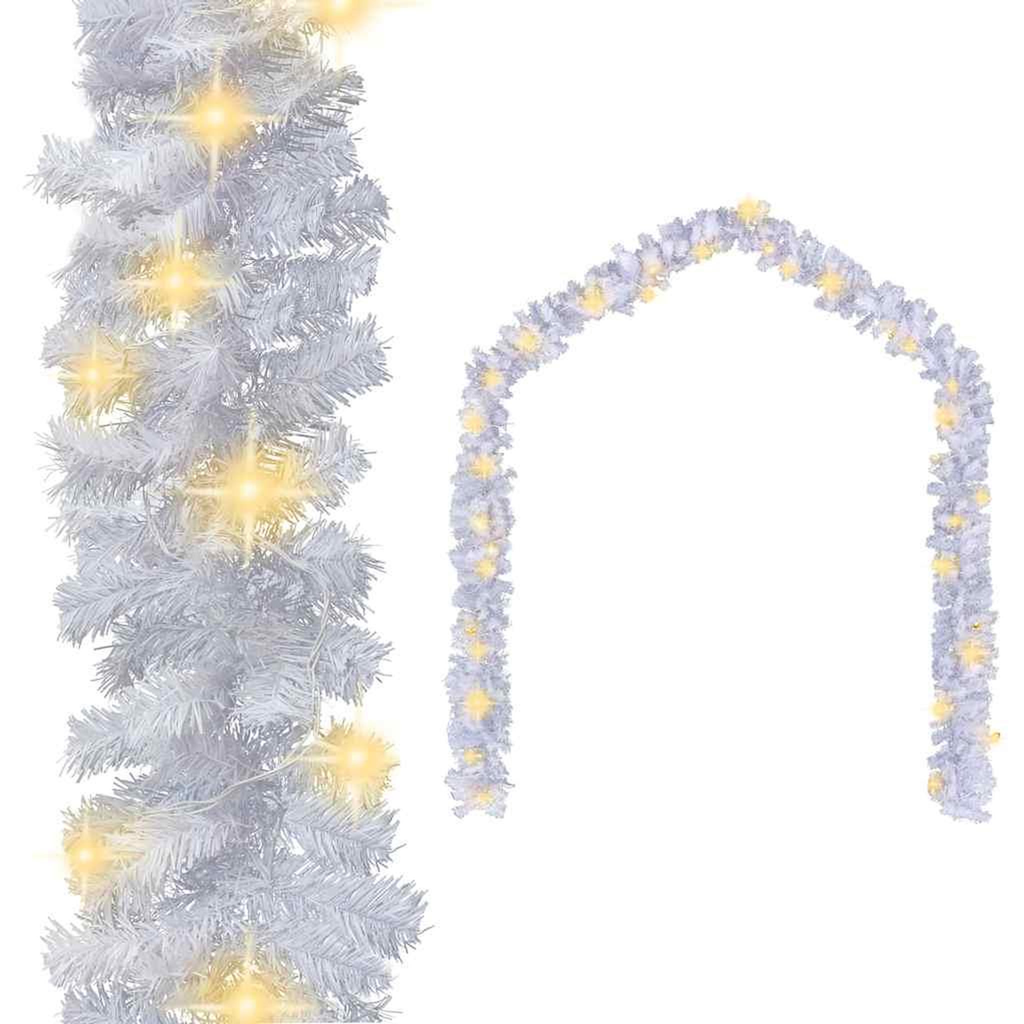 VIDAXL Guirlande de Noël avec lumieres LED 5 m Blanc