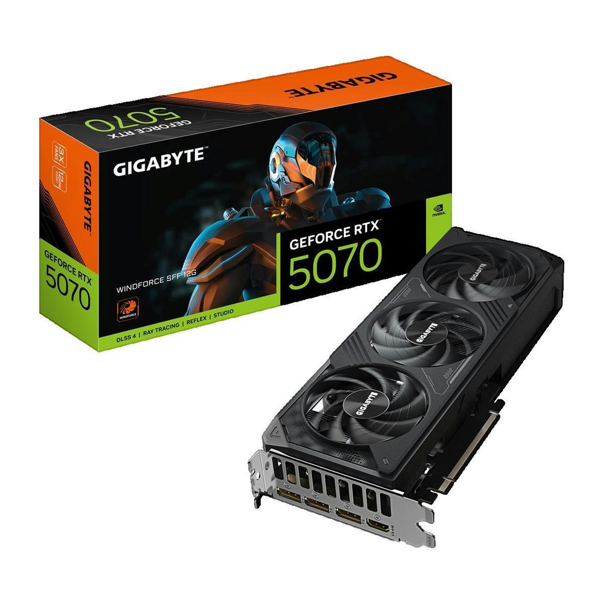 Voir la diapositive 1 : GIGABYTE TECHNOLOGY Carte graphique Gigabyte GeForce RTX 5070 WINDFORCE SFF 12G
