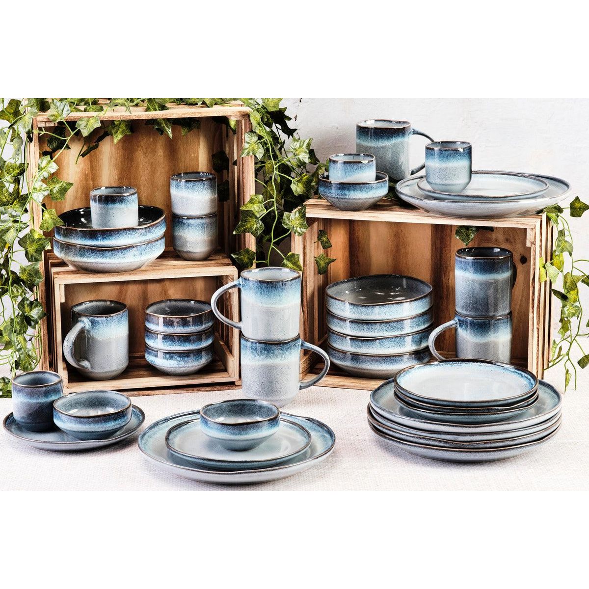 BJORN Service Complet GENESIS - 36 pièces - Mer