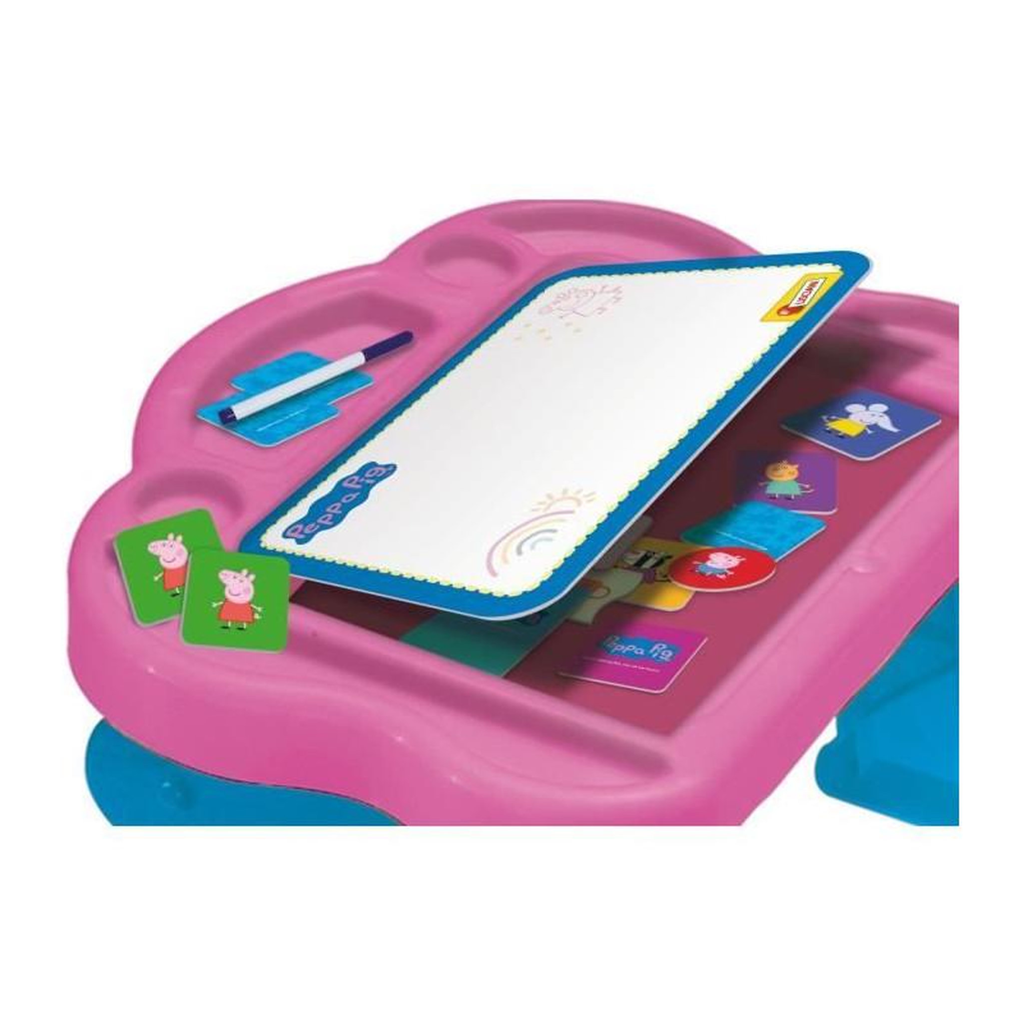 Voir la diapositive 2 : LISCIANI GIOCHI Bureau d'activités avec 10 jeux - Peppa Pig Super desk - Edu games - LISCIANI
