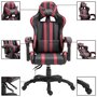 Voir la diapositive 2 : VIDAXL Chaise de jeu Rouge bordeaux Similicuir