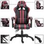 Voir la diapositive 2 : VIDAXL Chaise de jeu Rouge bordeaux Similicuir