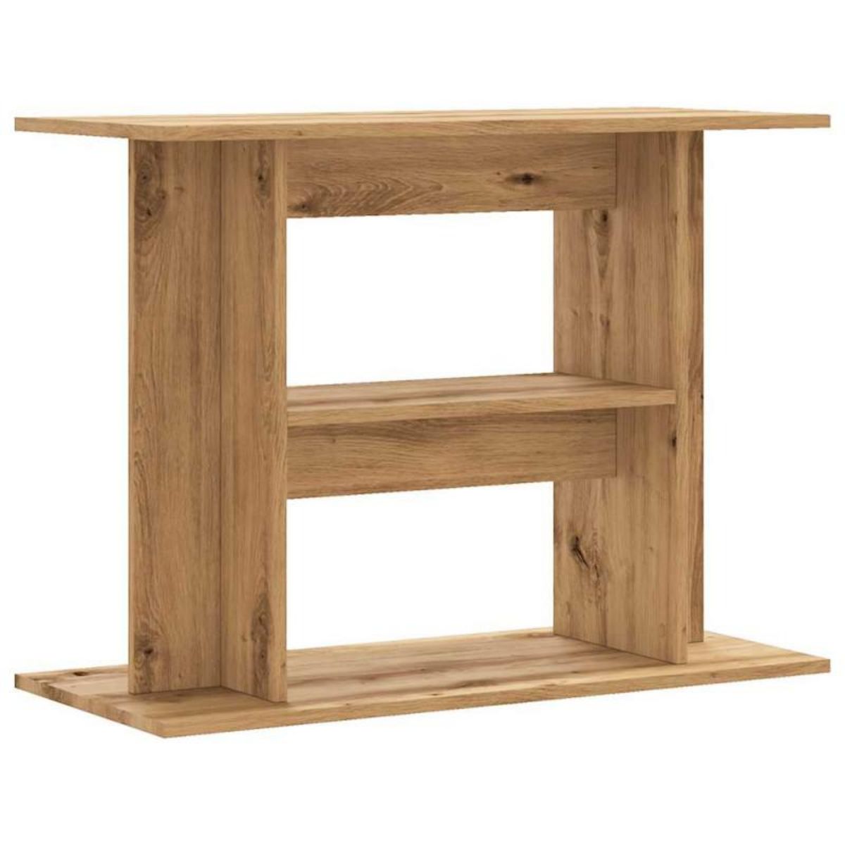 VIDAXL Support d aquarium chêne artisanal 80x35x60 cm bois ingénierie