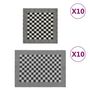 Voir la diapositive 1 : VIDAXL Ensemble de serviettes 20 pcs noir et blanc coton