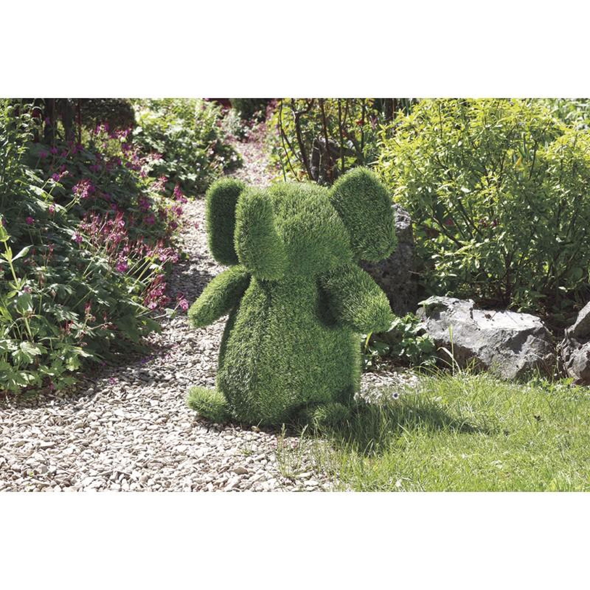 Nortene Statue de jardin éléphant en gazon synthétique - arrosage goutte à goutte - réservoir 26 L