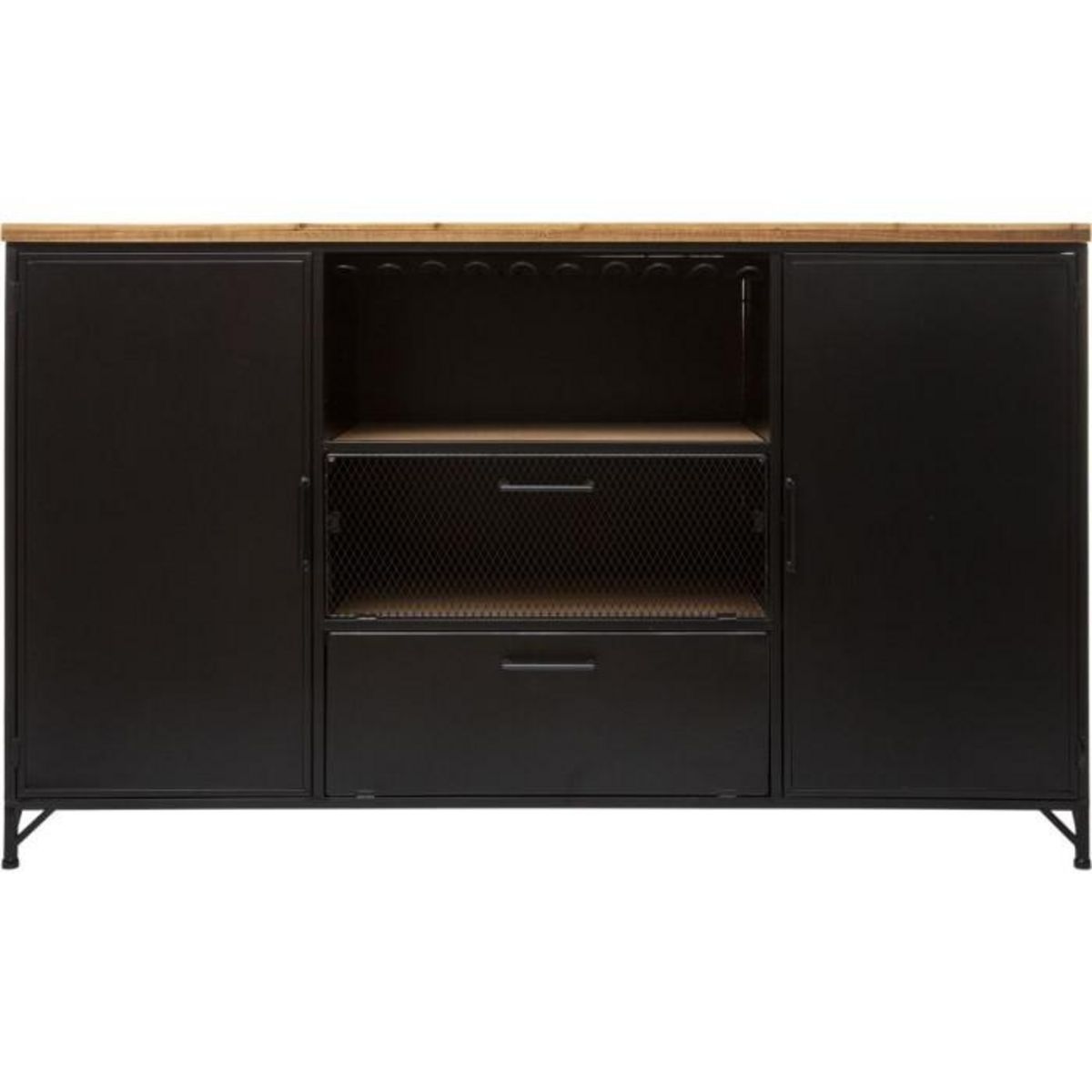 ATMOSPHERA Buffet 2 Portes & 2 Niveaux  Cierna  140cm Noir