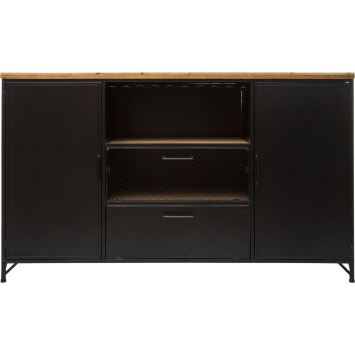 ATMOSPHERA Buffet 2 Portes & 2 Niveaux  Cierna  140cm Noir