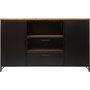 Voir la diapositive 3 : ATMOSPHERA Buffet 2 Portes & 2 Niveaux  Cierna  140cm Noir