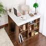 Voir la diapositive 2 : Habitat et Jardin bureau en bois  Vesper  130 x 120 x 72 cm - Noyer