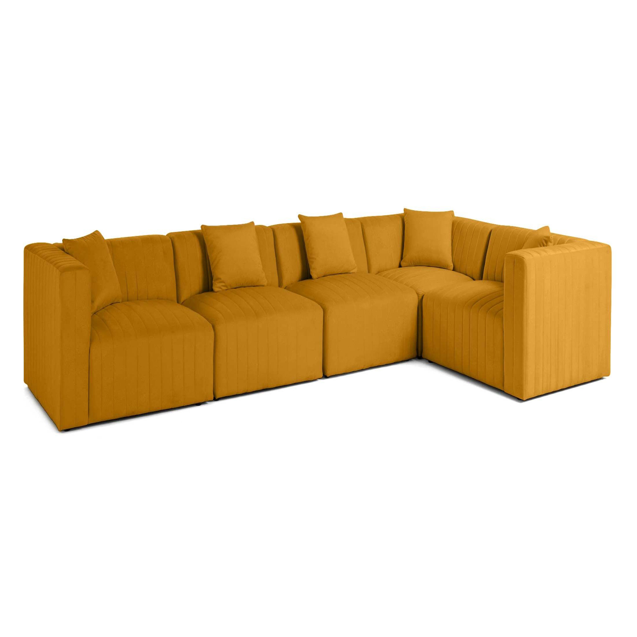 Voir la diapositive 5 : BEST MOBILIER Nova - canapé modulable d'angle réversible - 6 places - en velours