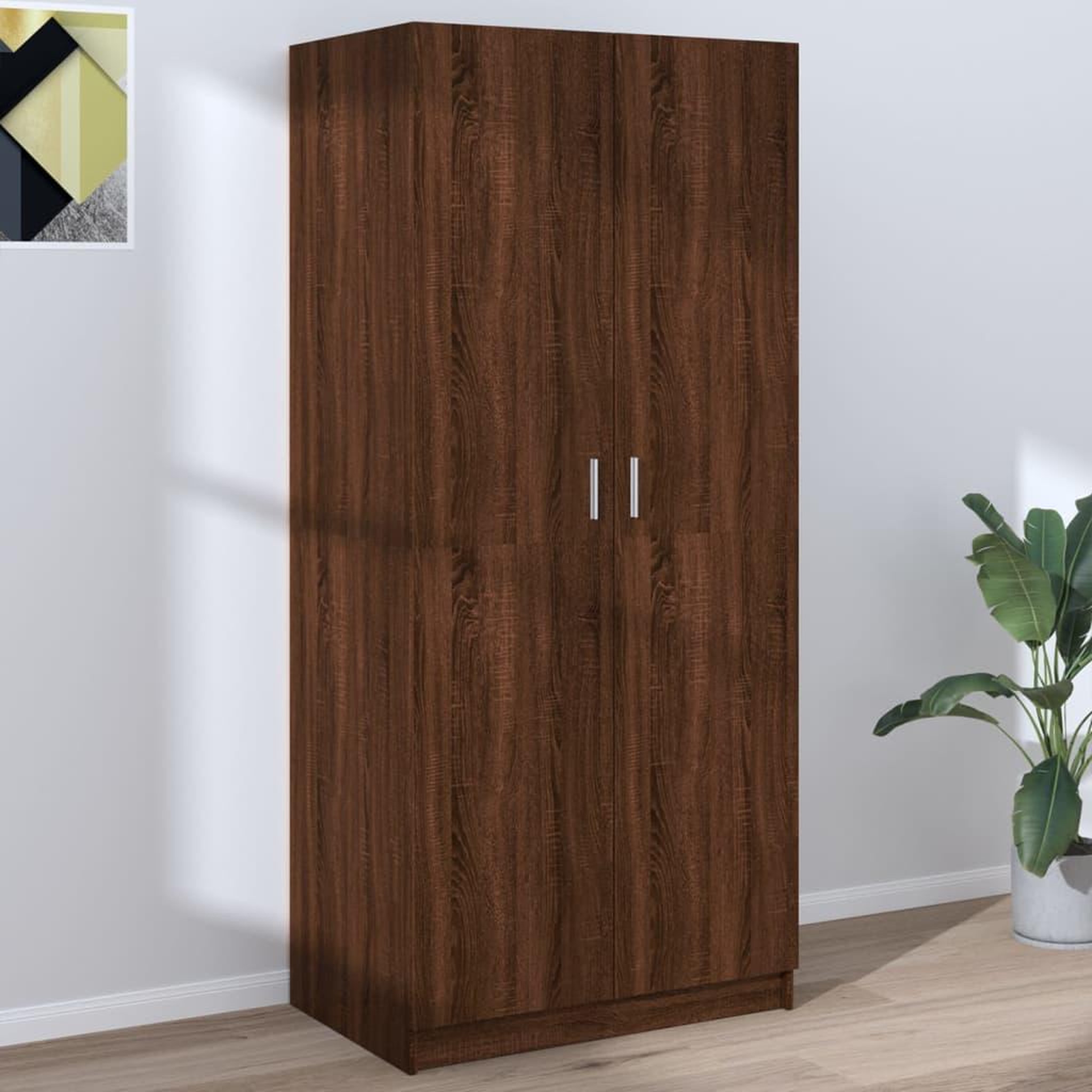 Voir la diapositive 1 : VIDAXL Garde-robe Chene marron 80x52x180 cm Bois d'ingenierie