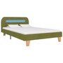 VIDAXL Cadre de lit avec LED Vert Tissu 120 x 200 cm