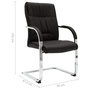 Voir la diapositive 6 : VIDAXL Chaise de bureau cantilever Noir Similicuir