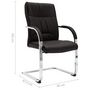 Voir la diapositive 6 : VIDAXL Chaise de bureau cantilever Noir Similicuir