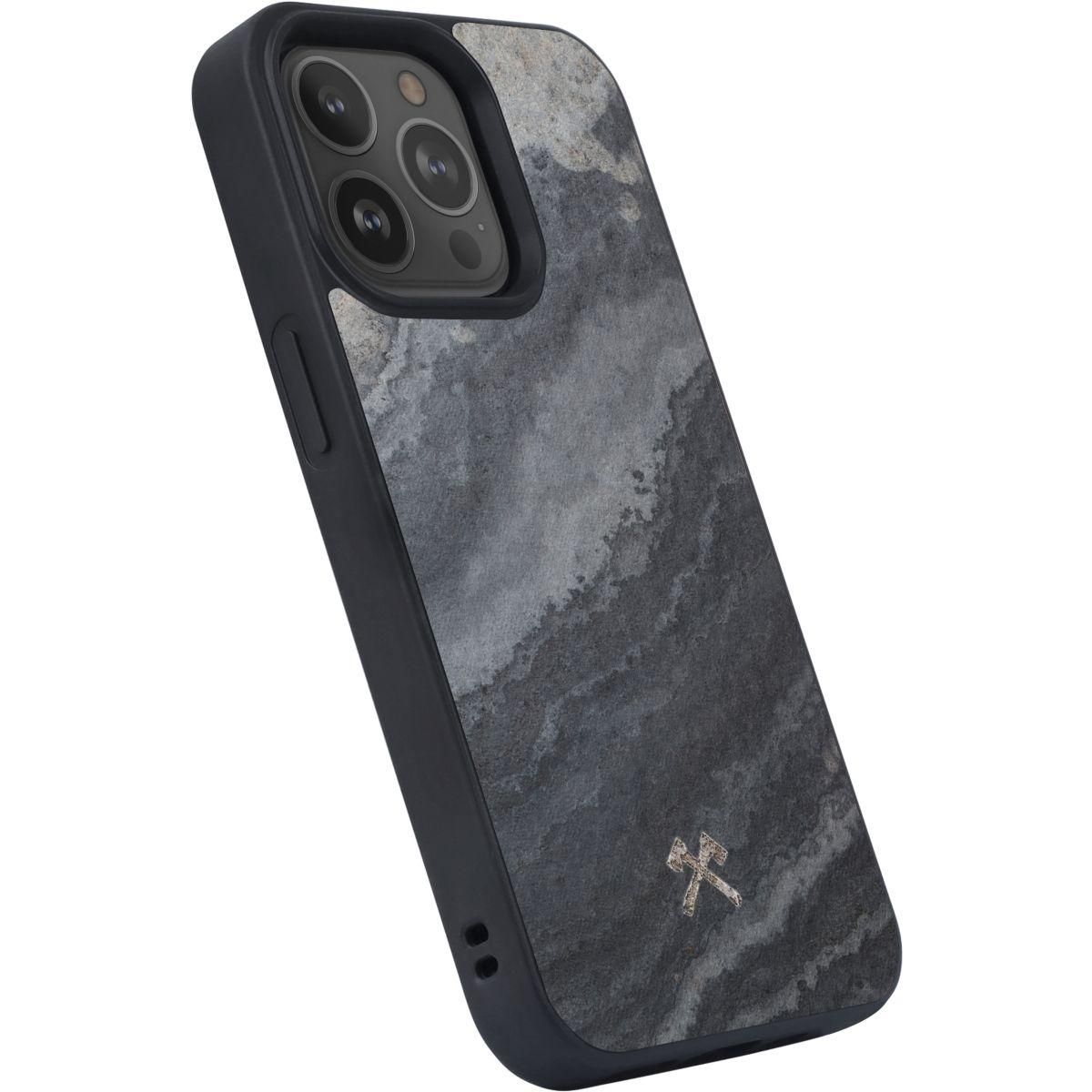 WOODCESSORIES Coque iPhone 13 Pro Bumper pierre MagSafe