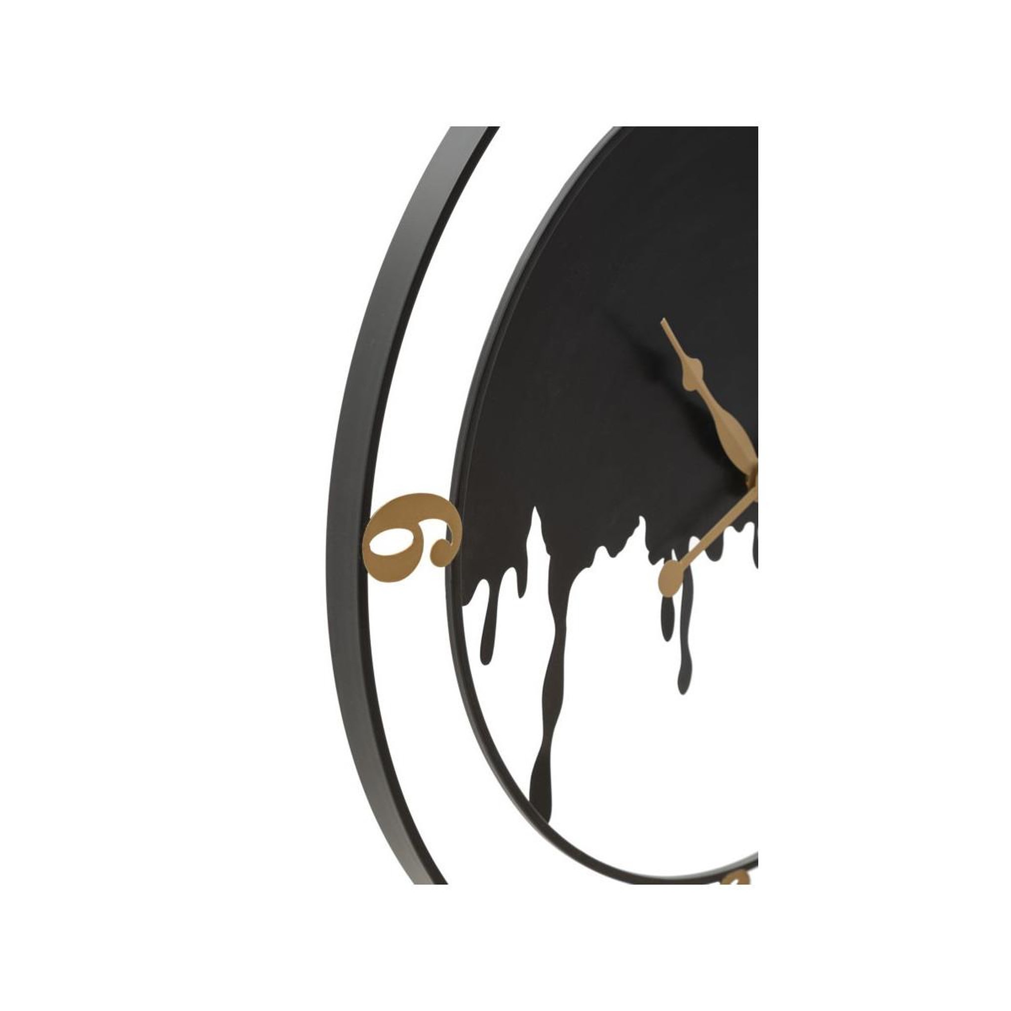 Voir la diapositive 4 : Paris Prix Horloge murale en métal  splash  66cm noir