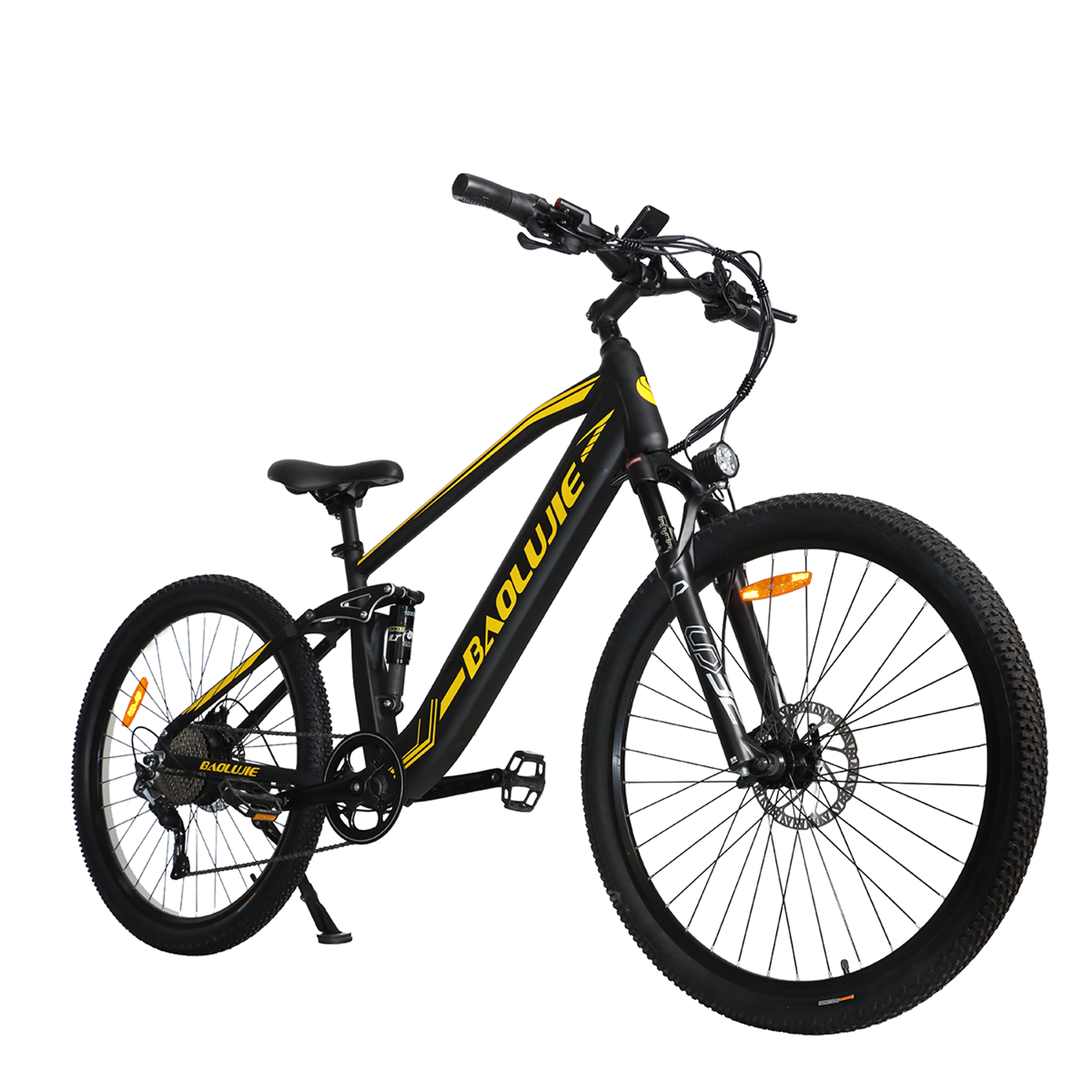 Voir la diapositive 3 : BAOLUJIE Baolujie s9 electric mountain bike 29 , full suspension, 10 speeds, black