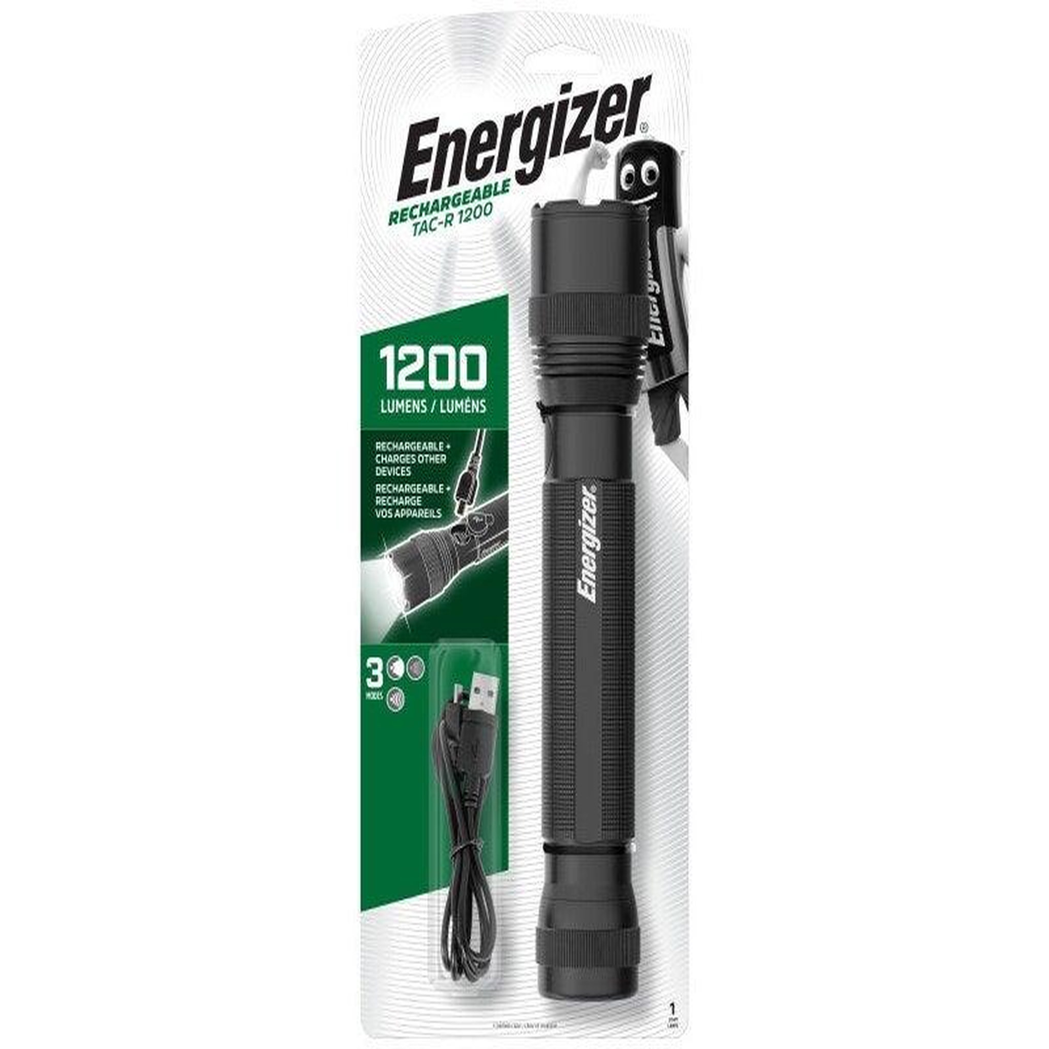 Energizer Lampe torche rechargeable 3 modes 1200 lm noire ENERGIZER