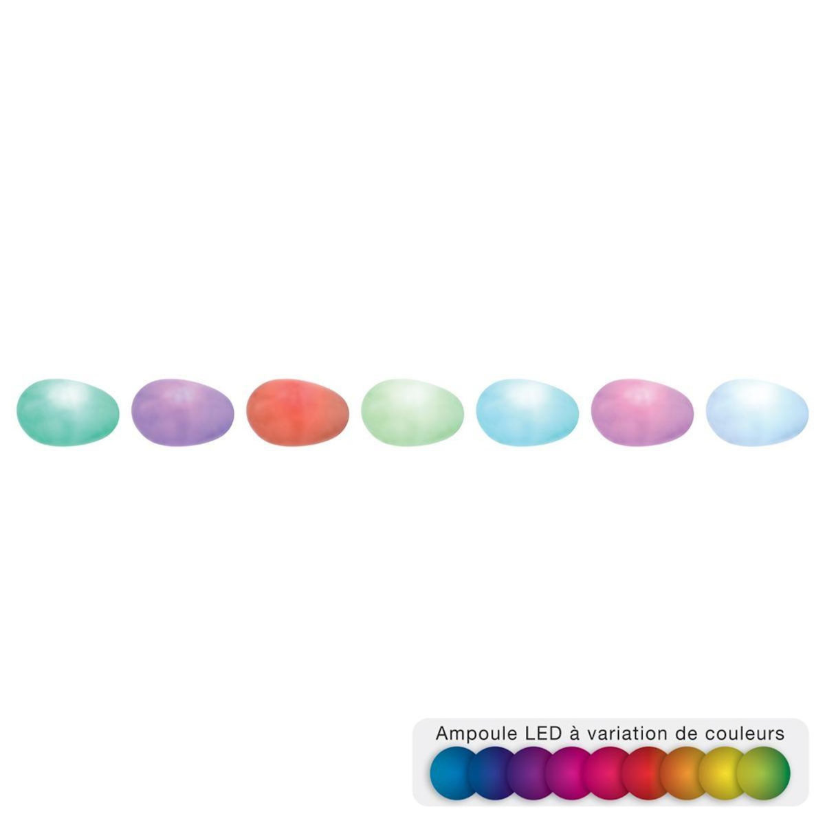 Home sweet lights Galet LED  Lumineux  12cm Multicolore