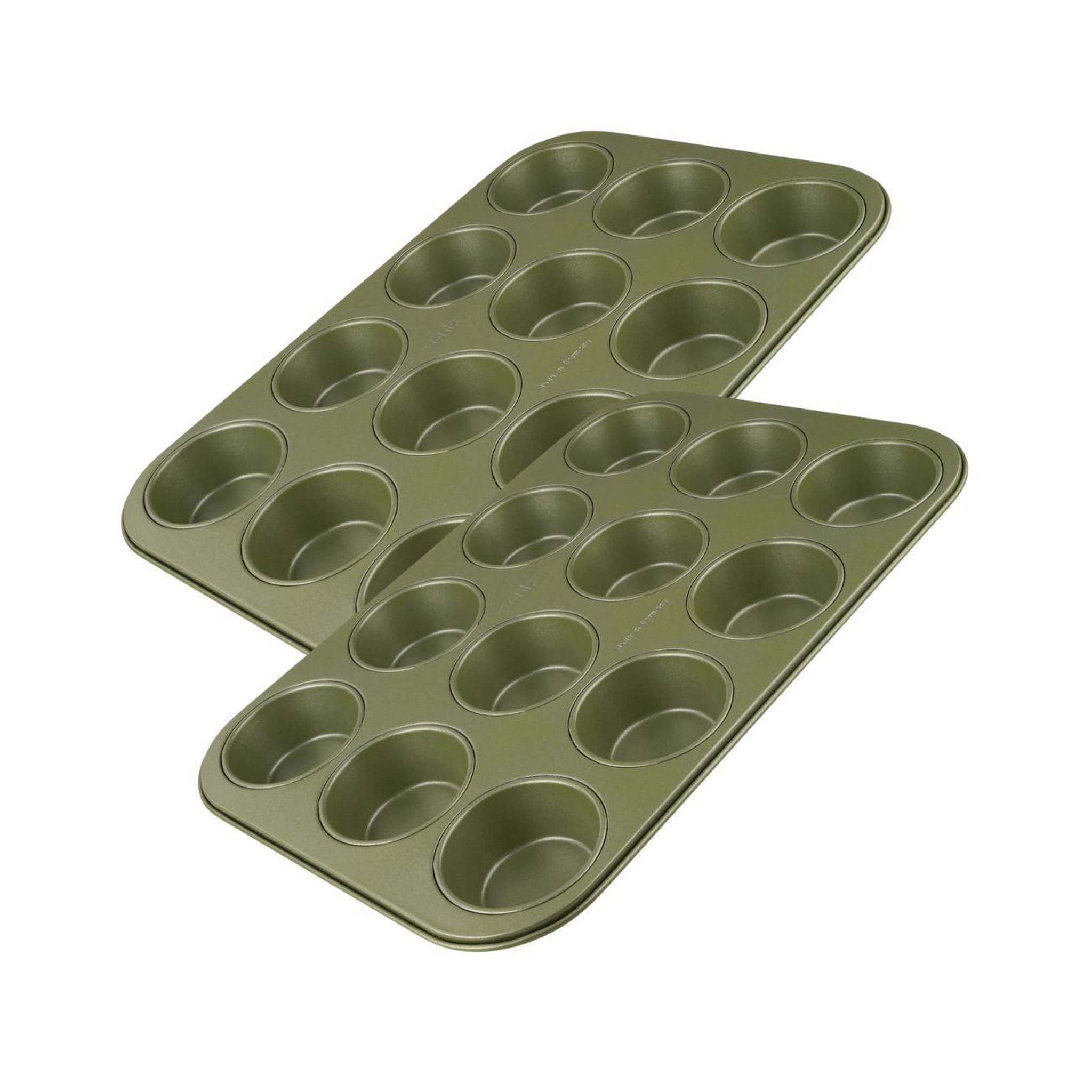 ZENKER Lot de 2 moules à gâteaux 38,5/26,5 cm en acier zenker green vision