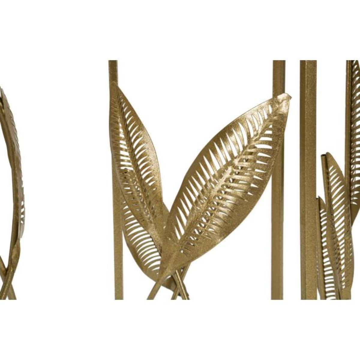 Paris Prix Lot de 2 Tables d'Appoint Effet Marbre  Leaf  65cm Or