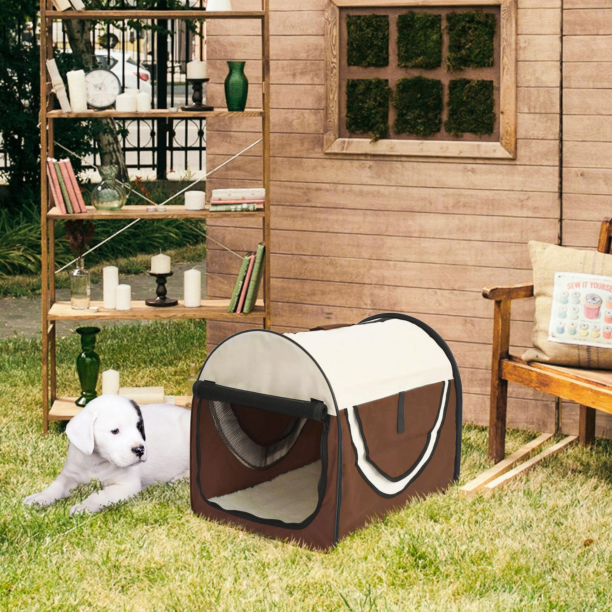 Voir la diapositive 2 : PAWHUT Sac de transport chien caisse pliable chien avec coussin amovible