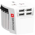 Skross Adaptateur de voyage Universel 4 USB