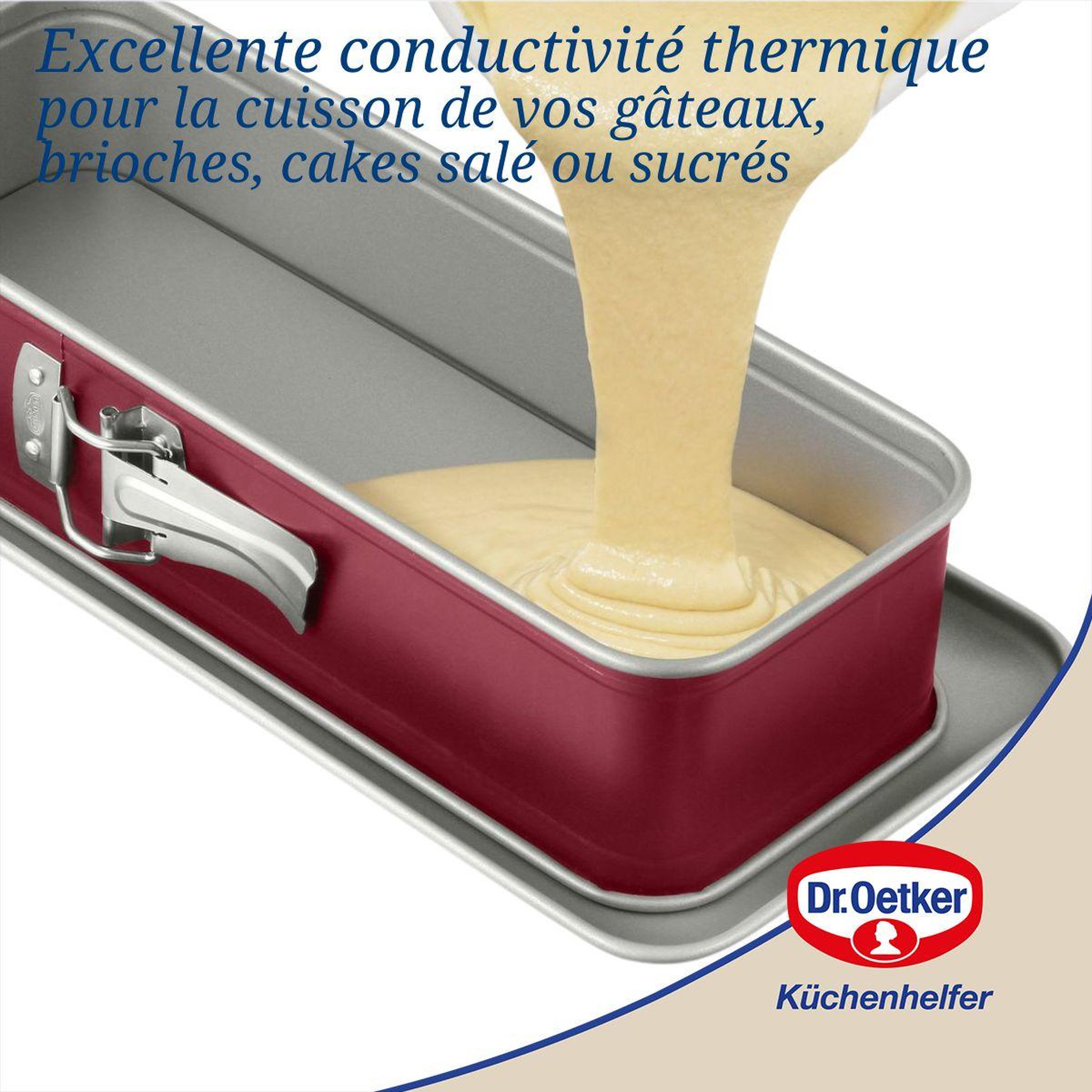 Voir la diapositive 4 : DR.OETKER Moule à cake à charnière 30 cm dr oetker back-liebe bicolor