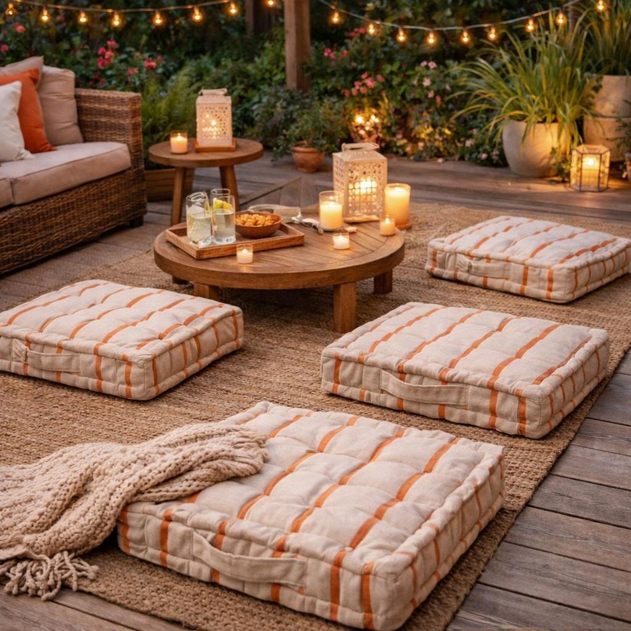 Voir la diapositive 2 : Eden Coussin de sol st tropez design et moderne