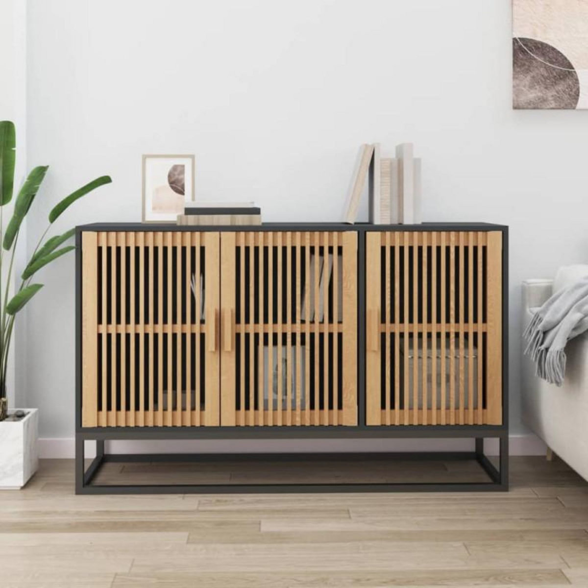 VIDAXL Buffet noir 105x30x65 cm bois d ingénierie