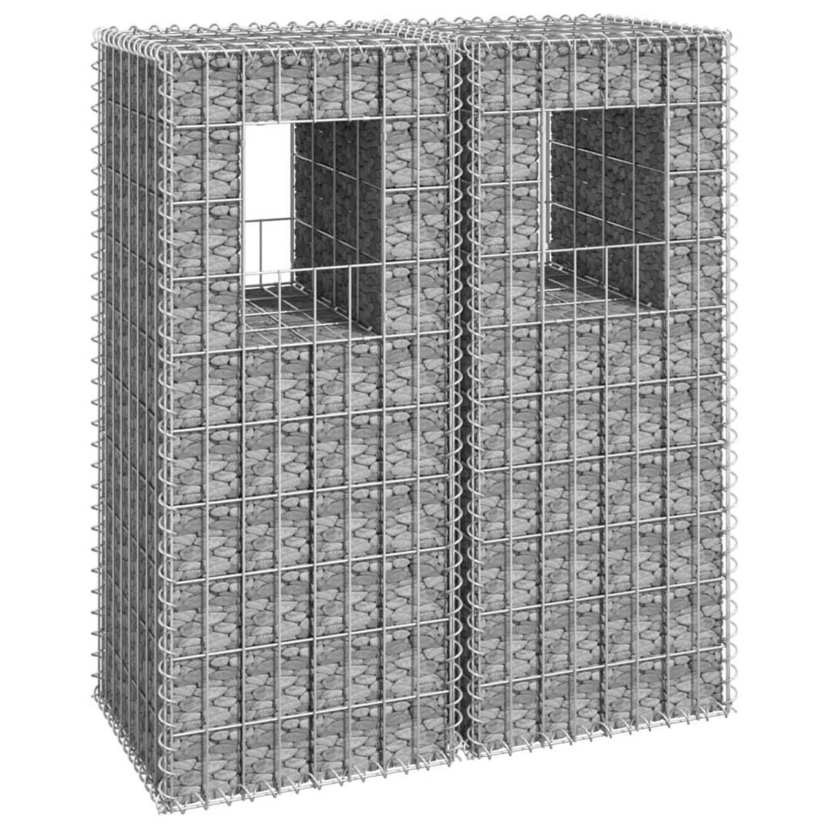 VIDAXL Poteaux a panier de gabion 2 pcs 40x40x100 cm Fer