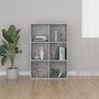Voir la diapositive 1 : VIDAXL Bibliotheque/Buffet gris beton 66x30x98 cm bois d'ingenierie