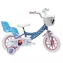 Disney La Reine des Neiges Vélo 12  Fille Licence  Reine de Neiges  pour enfant de 3 à 5 ans avec stabilisateurs à molettes - 1 frein