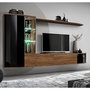 Voir la diapositive 1 : Paris Prix Ensemble Meuble TV  Dark  255cm Chêne & Noir