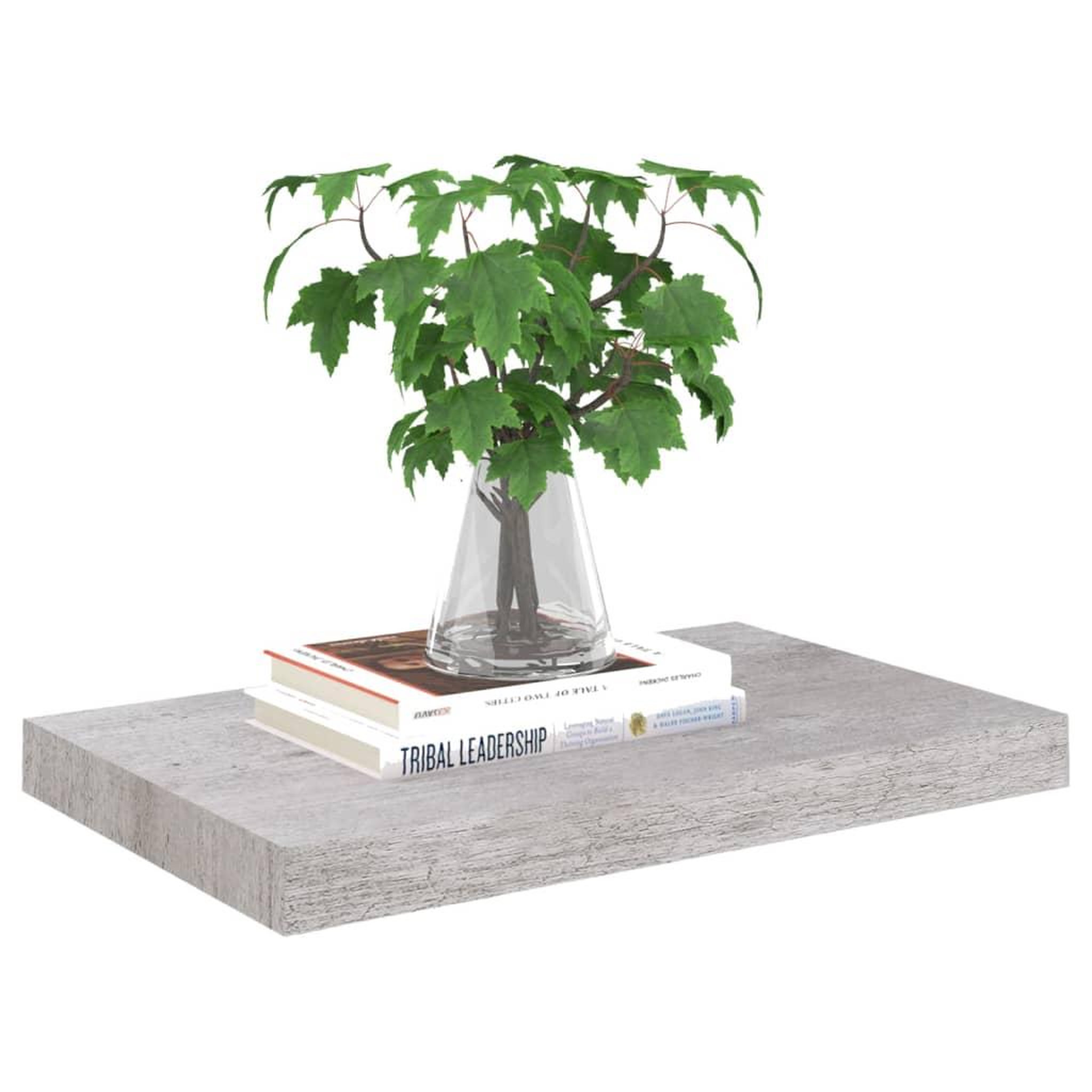 Voir la diapositive 3 : VIDAXL Etageres murales flottantes 2 pcs gris beton 50x23x3,8 cm MDF