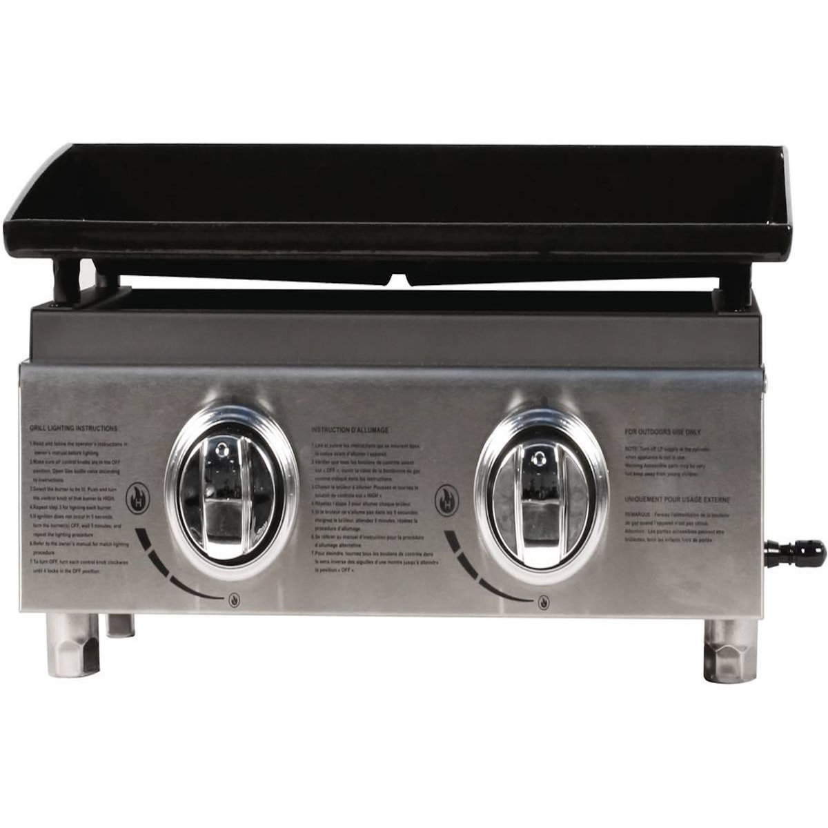 Habitat et Jardin Plancha  Presto 2  - 2 Brûleurs - 5 kW - Gris