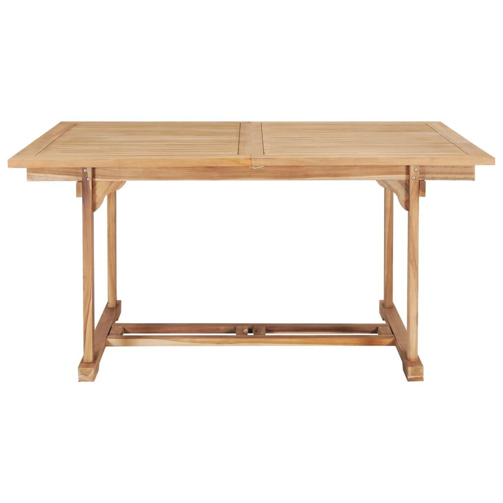 Voir la diapositive 5 : VIDAXL Table de jardin extensible 150-200x100x75 cm Teck solide