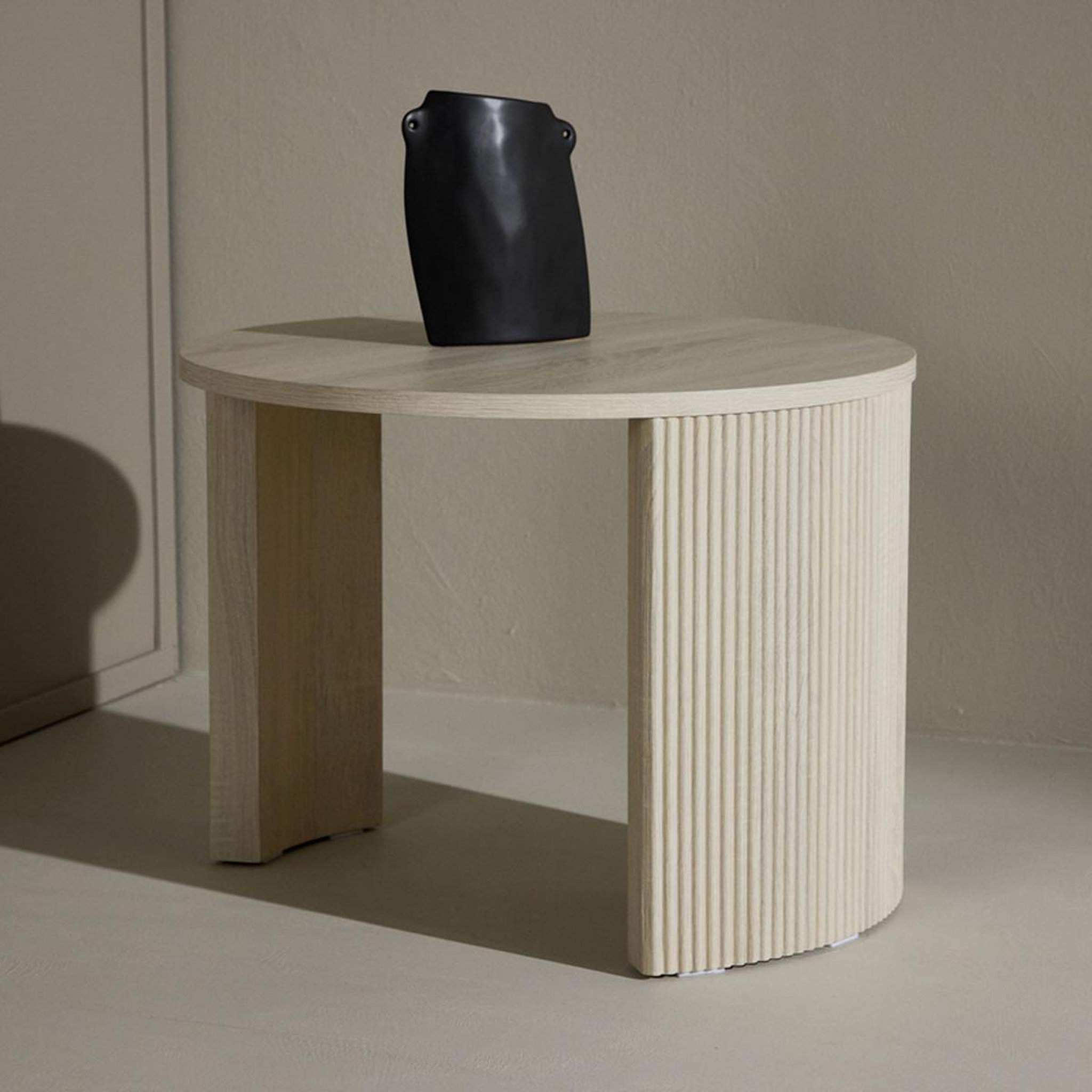Voir la diapositive 6 : Paris Prix Table basse nervurée  bristol  60cm naturel