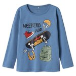NAME IT T Shirt Manches Longues  Garçon Name it Plasse. Coloris disponibles : Bleu