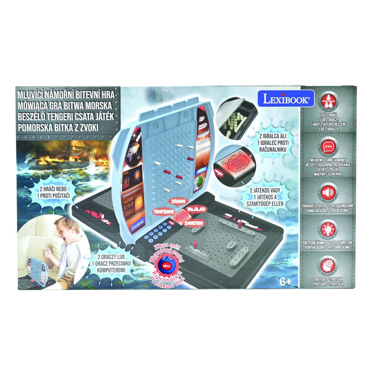 Lexibook Bataille navale électronique parlante lumineuse (CZ/PL/HU/SL)